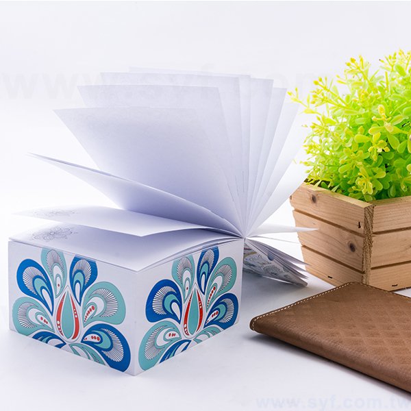 紙磚-方形創意便條紙-四面彩色印刷加封面-禮贈品客製造型便條紙